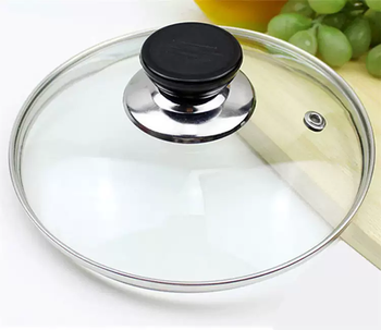 Yusenyi pot lid tempered glass lid wok soup pot steamer multi-purpose pot electric pot lid household kitchen wok lid round tempered glass pot lid 16cm