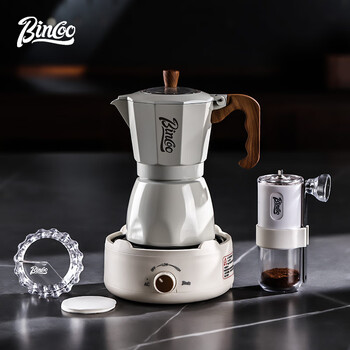 Double valve moka pot household espresso small espresso machine hand brewed coffee pot set coffee utensils