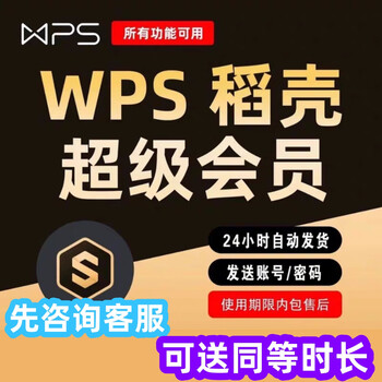 Use it in seconds wps super member month one year rice husk big member pdf to word resume ppt template document wps member one day sharing