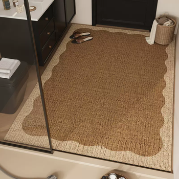 Yusenyi bathroom absorbent floor mat large size powder room entrance full sliding mat toilet washstand diatom mud diatom mud linen dreamweaving 60x180cm (no traces left when feet pass through)