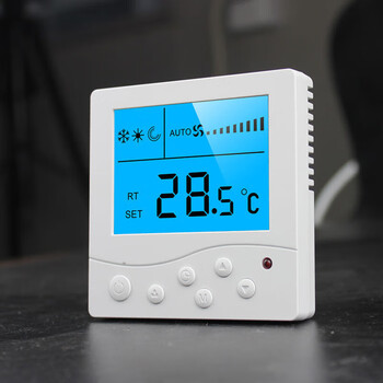 Central air conditioning control panel midea fan coil line control three-speed switch water system universal lcd thermostat 7f thermostat