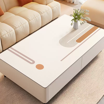 Yusenyi coffee table mat, tablecloth, waterproof, oil-proof, anti-scalding, no-wash dining table mat, living room coffee table, dining table, tv cabinet, desktop protection mat, changtian (modern and simple) 40x60cm (three-year warranty, any damaged bags will be compensated)