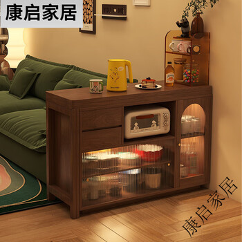 Other home luxury house furniture all solid wood retractable bar table household small apartment island dining table integrated folding dining table sideboard all solid wood bar + folding table assembly_frame structure