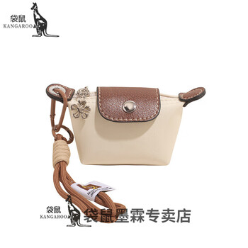 Kangaroo super mini exquisite longxiang dumpling bag 2025 new french nylon bag coin headphones lipstick key small pocket white