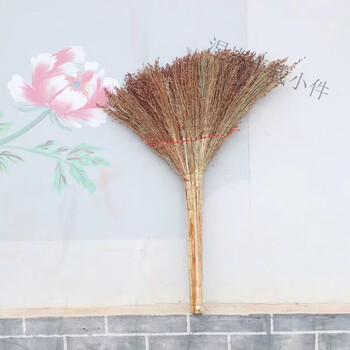 Bun peng broom, special sanitation bamboo for the road, large family broom, plastic silk bamboo, small sorghum