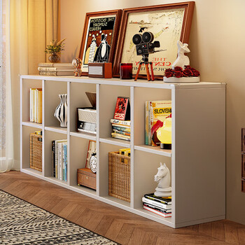 Mansfield (msfe) solid wood bookshelf, antique style bookcase, american style combination grid cabinet storage rack, living room nine palace grid storage display cabinet