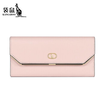 Kangaroo (daishu) wallet women's genuine leather 2025 new style clutch bag large capacity cowhide clip long ladies clutch girly pink