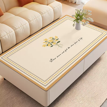 Yusenyi coffee table mat tablecloth waterproof, oil-proof, anti-scalding, no-wash dining table mat, living room coffee table, dining table, tv cabinet desktop, chuyu yuxin (lychee pattern solid silicone) 60x80cm (layer-by-layer testing for safety and environmental protection)