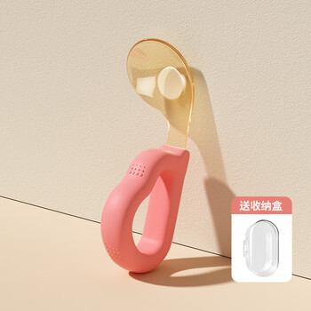 Chicken brand fat donglai quality elbow feeding spoon jingqi baby learning to eat training fork spoon 1 year old baby independent eating spoon ppsu yuanbao spoon + silicone handle pomegranate red/storage box