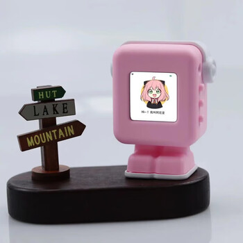 The fourth generation xiaozhi ai robot finished product wifi strong artificial intelligence xingli's natural dialogue interrupts the screen. the fourth generation xiaozhi ultra sakura pink