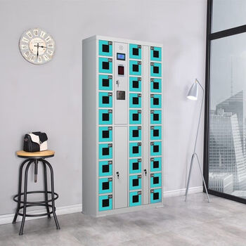 Calista mobile phone storage cabinet charging cabinet charging box storage cabinet electronic scan code face recognition fingerprint storage