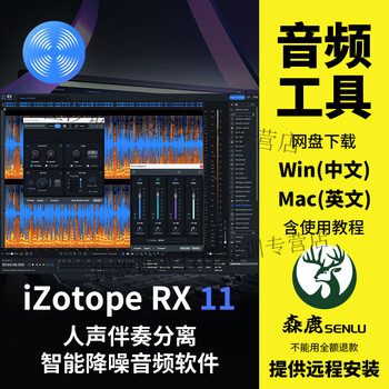 Izotope rx11 rx10 vocal accompaniment separation and noise reduction software audio repair plug-in win chinese/mac network disk without express delivery