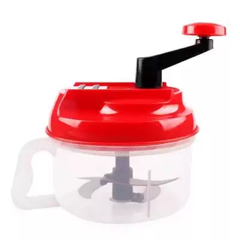 Yusenyi large manual vegetable grinder, meat grinder, multi-function food processor, hand-cranked vegetable mincer, vegetable cutter, juicer, 1.5l four blades