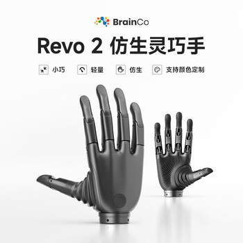 Qiannao technology bionic dexterous hand revo2 lightweight and compact intelligent robot intelligent bionic hand mechanical arm five-finger dexterous hand robot intelligent and efficient grasping liuguang silver-left hand basic version