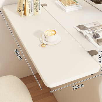 He jiagong table extension board, punch-free desktop extension board, desk extension board, computer desk extension, white 25*60cm foldable stand