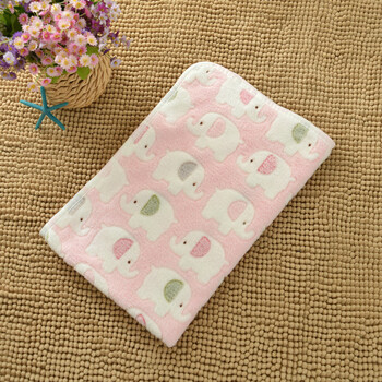 Guazhou mu autumn and winter pet blanket cat blanket warm coral velvet cat and dog sleeping mat elephant pink blanket