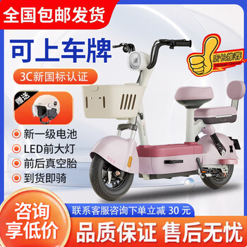 New national standard electric vehicle battery vehicle electric frame bicycle yuanshi battery vehicle adult unisex scooter long range pedal moped pink brand battery nationwide warranty 48v 24ah brand new original lithium battery ~ 85 miles battery life