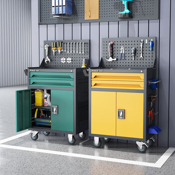 Complete tool cart tool cabinet mobile multi-functional workshop auto repair cabinet trolley iron metal tool workbench accessories package c