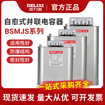 Delixi self-healing low-voltage parallel power capacitor bsmjs0.45 withstand voltage 450v reactive power compensation 20-3 20kvar 450v