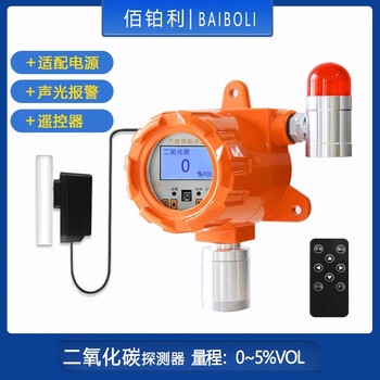 Jiang zhiai industrial combustible gas alarm oxygen carbon monoxide hydrogen ammonia chlorine gas hydrogen sulfide concentration leak detector plug-in and play carbon dioxide detector (lcd display + sound and light alarm) 21