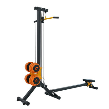 Aileisi 5-axis linkage multi-functional foldable dumbbell rowing machine home fitness aerobic strength dual-mode sports equipment single body + 20kg orange dumbbell (same model as anchor)