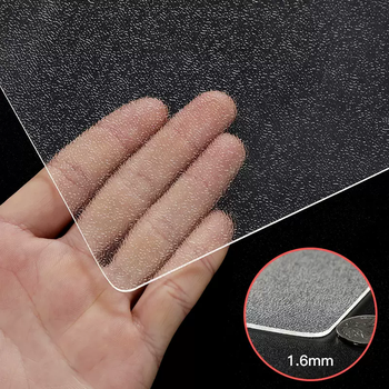 Yusenyi dad sampling qualified tpu oval transparent tablecloth waterproof and oil-proof soft glass dining table coffee table food grade tpu new material tasteless frosted 1.6 middle oval part 85x135cm