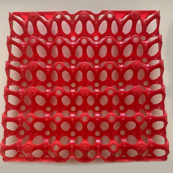 Clcey plastic egg tray egg tray egg rack household egg tray high temperature shockproof egg board transportation thickened red egg tray 5 pieces