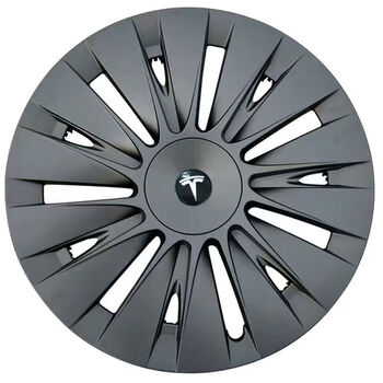 Litian suitable for tesla modely wheel hub cover with full edge 19-inch wheel hub protective cover p version modified decoration y 19-inch flat straight edge matte black