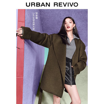 Ur zhong chuxi's same style 2025 winter new women's wool coat uwm150067