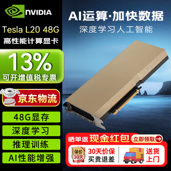 Nvidia tesla l20 large memory high performance computing 48g graphics card industrial packaging