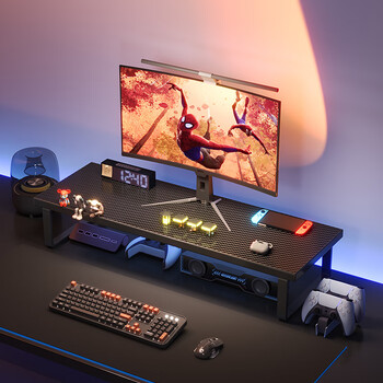 Shanshan wood art computer elevated monitor screen support bracket raised base desktop storage rack office desktop storage rack