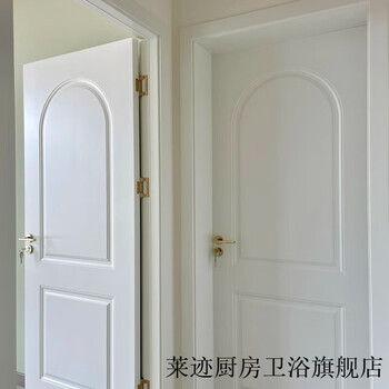 Cream french retro concierge door bedroom study door bathroom single door painted door curved bathroom glass door white classic 2195.950.300