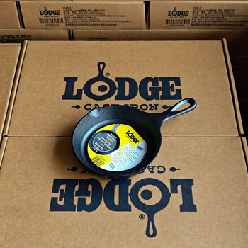Lodge luoji imported from the united states uncoated frying pan cast iron pan frying pan steak pan omelette pan household iron pan 16cm omelette small pan l3sk3 1 inch