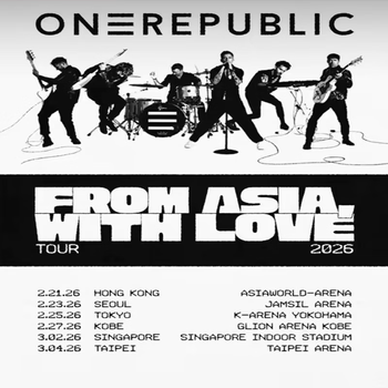 Hong kong, china republic era band onerepublic from asia, with love 2026 tickets saturday, february 21, 2026 20 00 hk2599 non-original price please consult customer service before bidding, private bidding is not valid