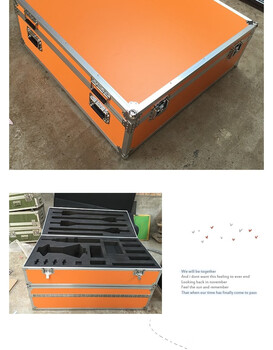 Customized aluminum alloy box instrument box transport box trolley box equipment box suitcase tool box exhibition box tool box orange
