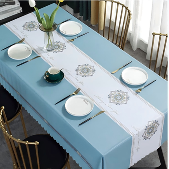 Jianmeijia tablecloth dining table mat table protection mat waterproof and oil-proof no-wash 2025 new light luxury high-end rectangular pvc