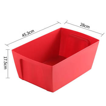 Wing fantasy thickened plastic rectangular ice bucket beer bucket beer basket beer frame beer box bar wine box handleless square 24-pack - red