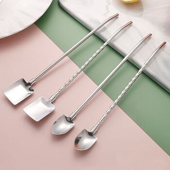 Beimuxing high-looking small spoon creative shovel spoon for eating watermelon coffee internet celebrity spoon two-purpose square spoon thread 1 spoon