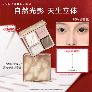 Judydoll highlight contouring comprehensive palette powder nose shadow shadow brightening improved depression new year gift #04 scarlet shadow palette