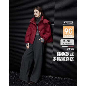 Demana 30d aerosol winter volcanic rock high-strength thermal storage and antibacterial 90 duck down hooded women's down jacket