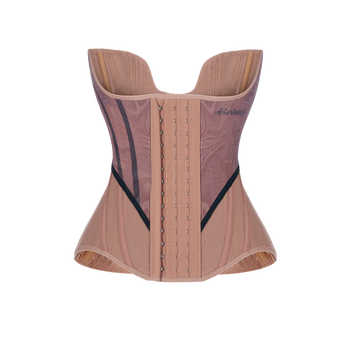 Rebitch store same style 2025 spring and summer rib sand and earth corset outer waist belt slimming belly corset sand and earth color xs (waist circumference 66-72)
