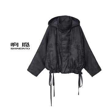 Xiangyin shopping mall same style thick fabric xiangyun yarn xiangyun yarn short down jacket 2545112102 black m