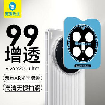 Mr. blue monkey is suitable for vivox200ultra lens film vivox200ultra rear camera protective film 99 anti-scratch and anti-glare tempered film