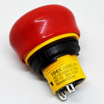Idec izumi 3bv02prm emergency stop switch ultra short 1 2 normally closed ab6e-bv 2 feet_ab6e-bv_ab6e-3bv01prm