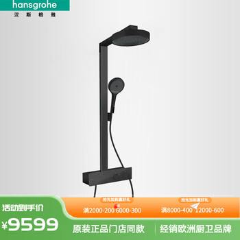 Hansgrohe imported from germany rainfinity250 top spray constant temperature shower rainfinity 250 exposed shower pipe 26224677 modern black