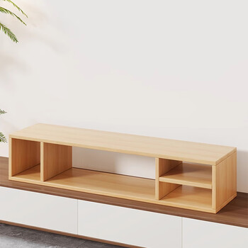 Fanlilin tv heightening storage rack desktop lcd monitor base heightening platform lcd tv cabinet heightening bracket single-layer log color 70 models