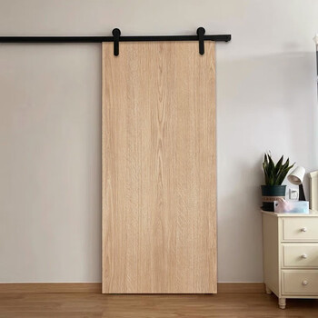 Barn door custom pocket door bedroom door kitchen bathroom indoor hanging rail door sliding door bookshelf door/fan paint-free composite door/fan