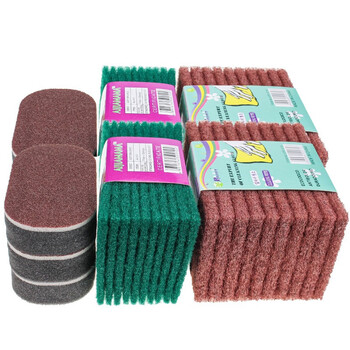 Sensitive scouring pad, dishwashing cloth, emery sponge, cleaning rag, sand-containing thickened brush, industrial cleaning kitchen, 40 pieces without sand, 100*6mm