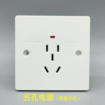 Charging pile socket type 86 five-hole power supply two holes with indicator light 23 eyes five holes 10a screw sharing dedicated 10 pieces
