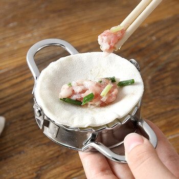 Qinhuo making dumplings fully automatic household dumpling wrapper mold kitchen gadgets pinch dumplings stainless steel dumpling making machine large
